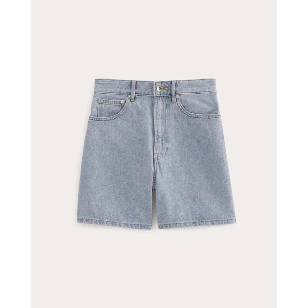 Everlane Women's A-Line Denim Short in Light Indigo, Size 29, Cotton/Denim